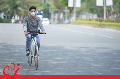 دوچرخه سواری در هوای آلوده